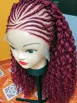 Braided Boho Curly Wig - 1