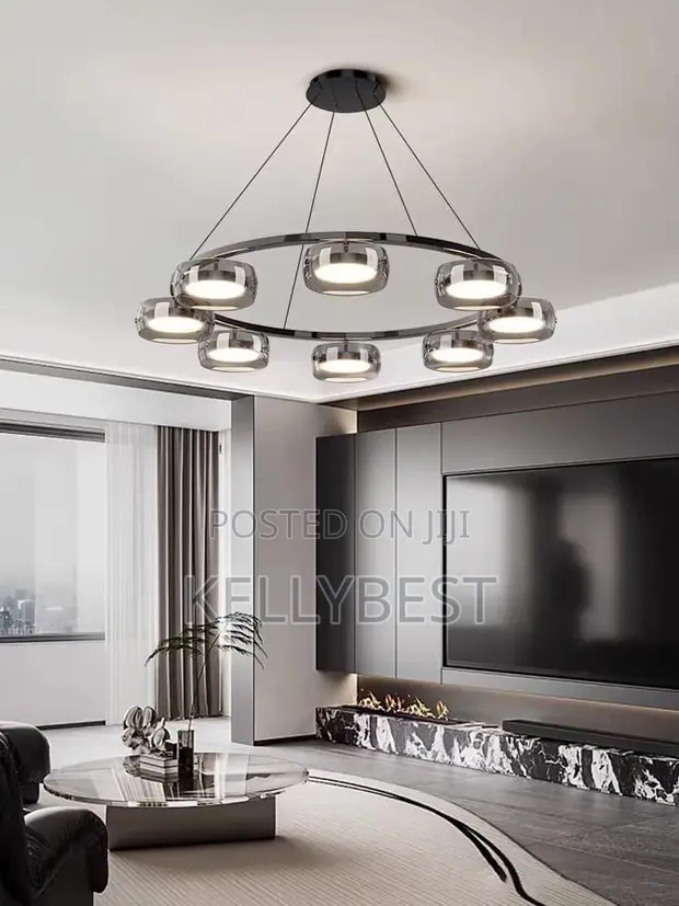 Luxury Modern LED Glass Chandelier for Home & Hotel - 1