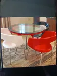 Quality Imported Marble Restaurant Table and 3 Chairs - 2