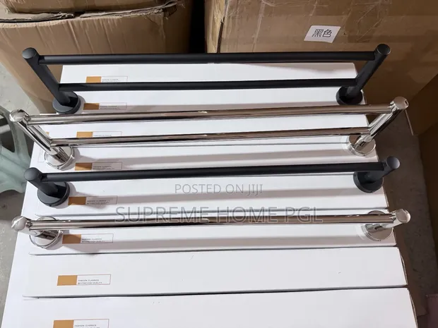 Babban Inganci 304 Bakin Karfe Biyu Towel Rack - 1