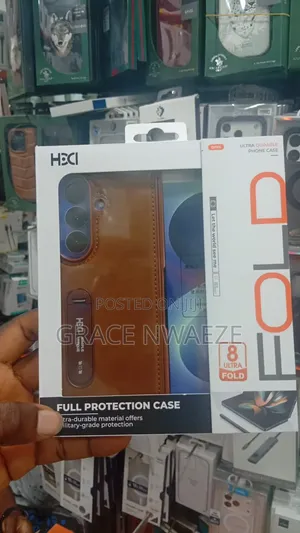 HECI Brown Leather-Style Case for Samsung Galaxy Z Fold (Fold 7/8)
