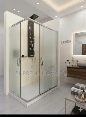 Modern Corner Shower Cubicle Enclosure with Massage Jets