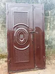 Weather Shield 4ft Iron Front Door - Red - 3