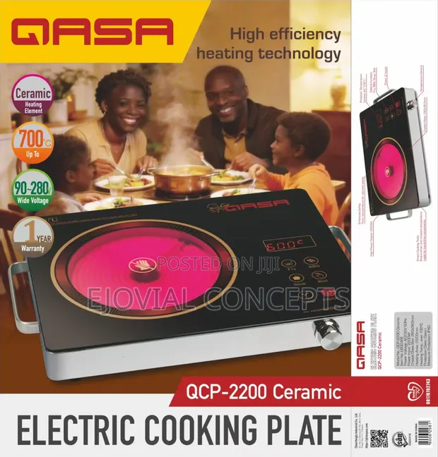 Qasa Electric Cooking Plate 2200W - 1
