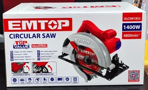 EMTOP 1400W 7'' Circular Saw | 4800RPM Heavy-Duty Wood Cutting