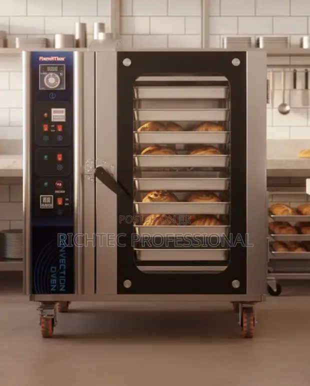 Commercial 8-Tray Gas Convection Oven - Stainless Steel Bakery Oven - 1