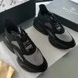 Luxury Balmain Men's Black Leather Sneakers - 1