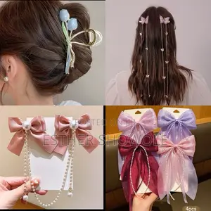 Blush Hair Clips - Stylish Bows & Accessories