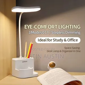 Rechargeable Reading Table Lamp with Pen Holder