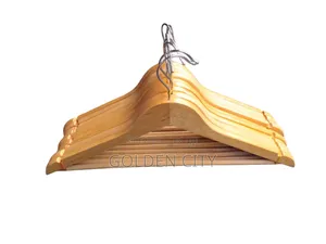 Premium Natural Wood Hangers masu Ajiye Wuri (10-Pack)