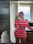 Red Bodycon Gown - Size 10 UK - 1