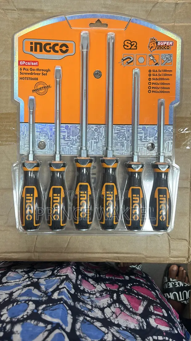 Ingco 6 Pcs Go-Through Screwdriver Set - 1