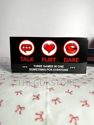 Talk, Flirt, Dare Game Card - Brand New