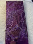 High Quality Full Beaded Lace Fabric - 3