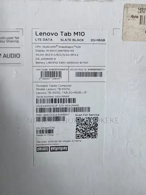 Sabon Lenovo Smart Tab M10 HD LTE 16GB Baki