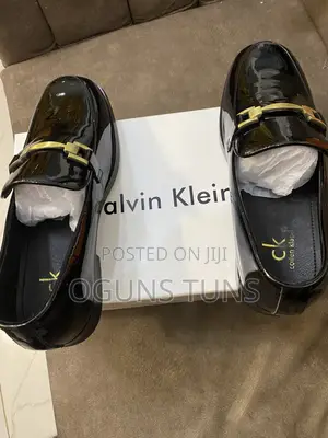 Calvin Klein Men's Black Classic Flats Shoes Size 41