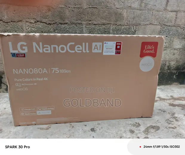 LG 75 Inch NanoCell UHD Smart TV (NANO80T6A) - 1