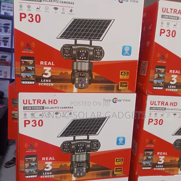 3-Lens V380 Ultra HD PTZ CCTV Camera - 1