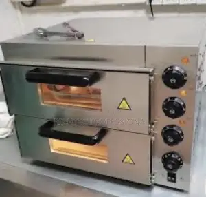 Commercial Double Deck Electric Pizza Oven - Stainless Steel