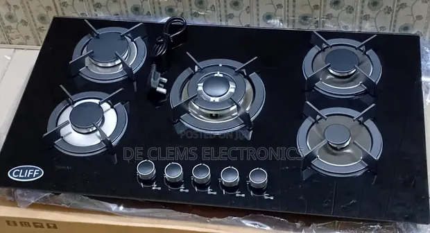 Cliff 5 Burner Gas Cooker Glass - 1