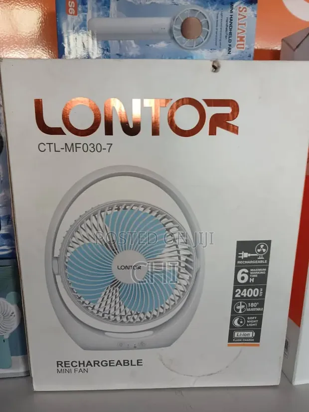 Lontor CTL MF030-7 Rechargeable Mini Fan 7-Inch - 1