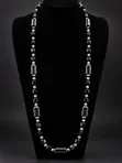 Sophisticated Black & Silver Beaded Necklace - 2