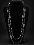Sophisticated Black & Silver Beaded Necklace - 3