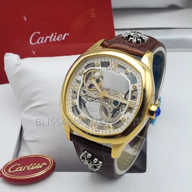 Kayan Hannun Namiji na Cartier Skeleton Face Luxury Automatic - 1
