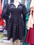 Luxury Brown Ruffle Flare Dress - 2
