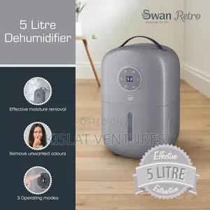 Swan Dehumidifier with Intelligent Humidity Sensor - 155W - 5L