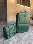 Customized Goyard Backpack - Large Green - 3