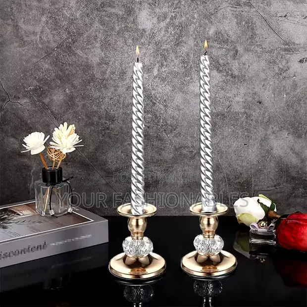 Lux Gold Candle Stand/Holder - 1
