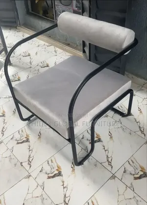 Fabric Ante Chair with Metal Legs