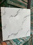 60x60cm High Glossy Carara White Tiles - 1