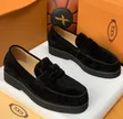 Men's Brown Suede Penny Loafers - Tod's Style - 2