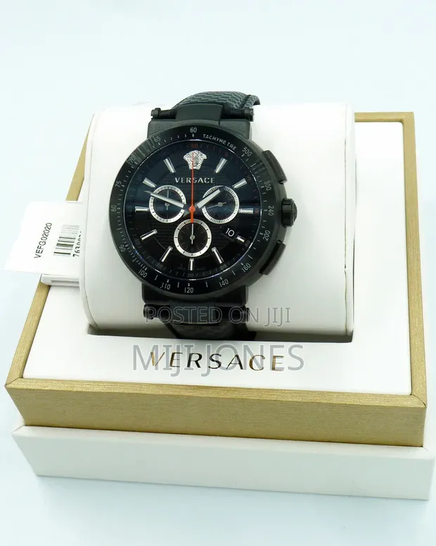 Versace Elegant Watch VEFG02020 Black Strap - 1