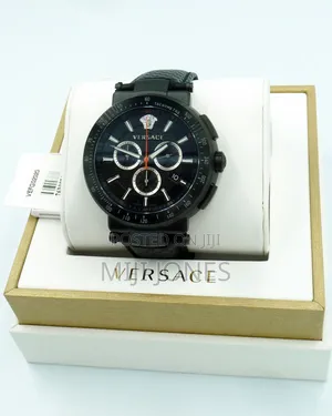 Versace Elegant Watch VEFG02020 Black Strap