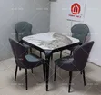 Brand New 4-Seater Ceramic Top Dining Table with Leather Chairs - 2