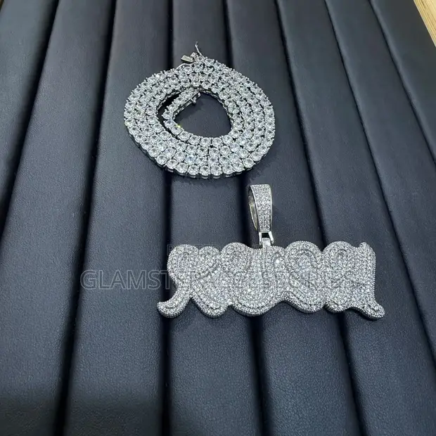 Brand New Silver-Plated Zircon Ice Necklace - 1