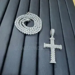 Brand New Silver-Plated Zircon Ice Necklace