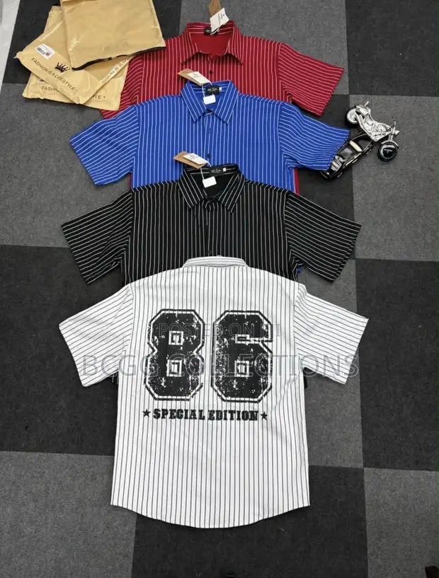 Bad Bloob Dreams 86 Special Edition Striped Button Up Shirt - 1