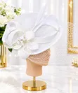 Luxurious Bridal Fascinator - White - 2