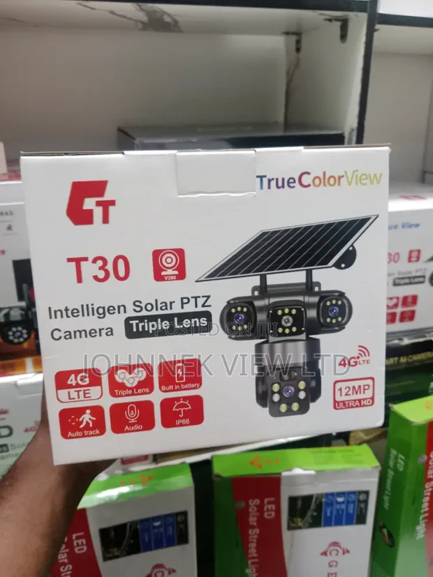 V380 Kamara CCTV Mai Gilashin Gani Sau uku Mai Amfani da Rana - 1