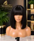 Bonestraight Wigs - Short Bob, Burgundy, 30-Inch Straight, Wavy Curly - 3