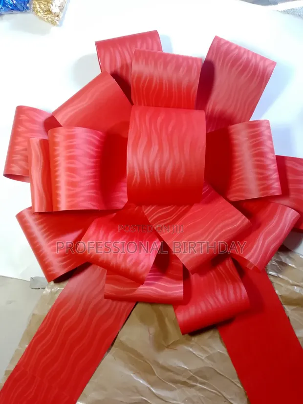Red Car Ribbon Paper for Bows - 1