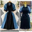 Ladies Denim Gown - Emerald - 1