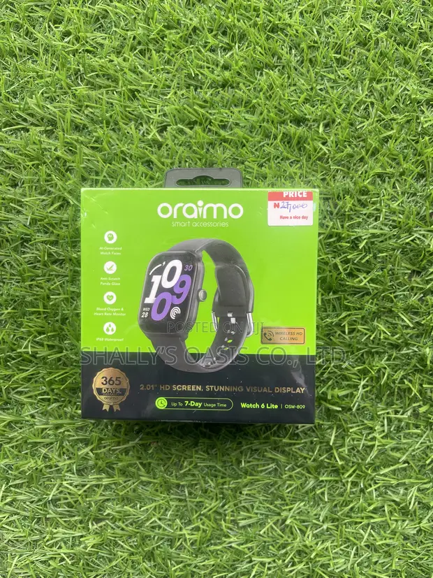 Original Oraimo Watch 6 Lite Smartwatch (2.01" HD Screen, Bluetooth Call) - 1
