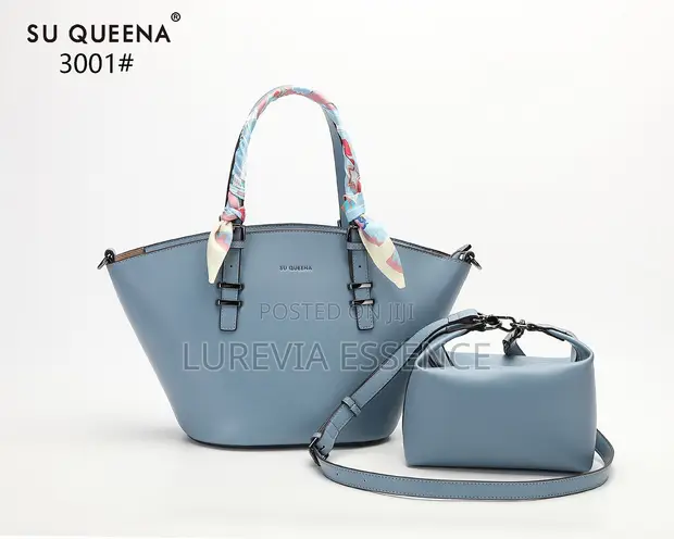 Su Queena Women's 2-in-1 Handbag Set - Dusty Blue - 1