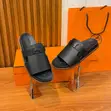 Hermès Jaures Sandal in Étoupe Green & Black - 4