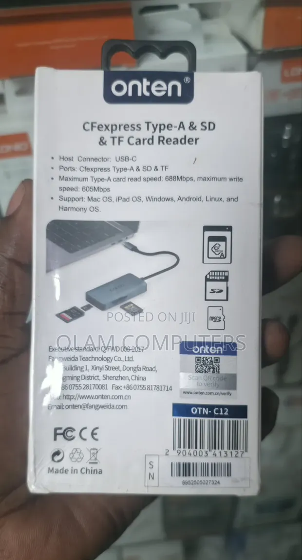 ONTEN CFexpress Type-A SD TF Card Reader OTN-C12 - 1